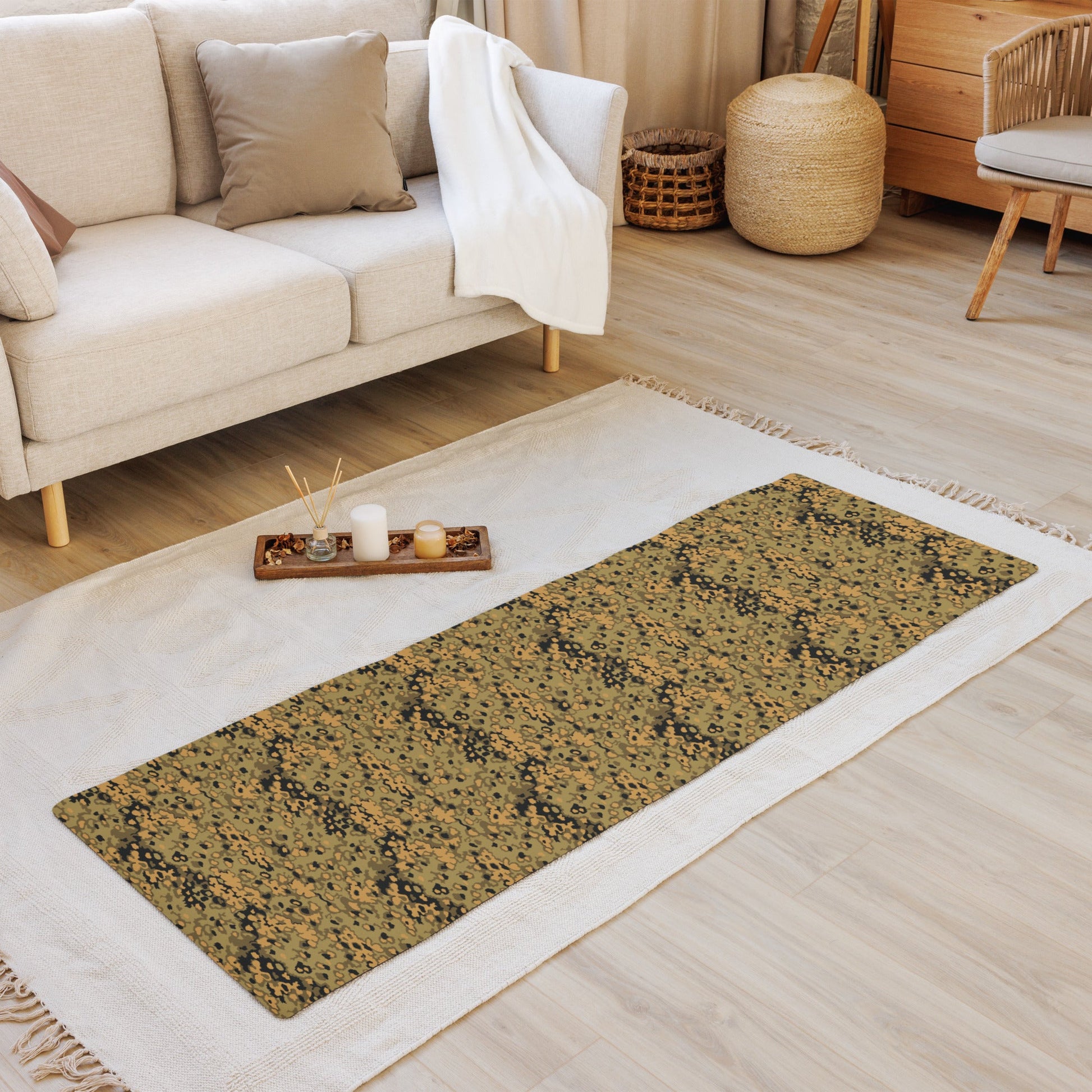 German Oak Leaf Eichenlaubmuster Autumn CAMO Yoga Mat