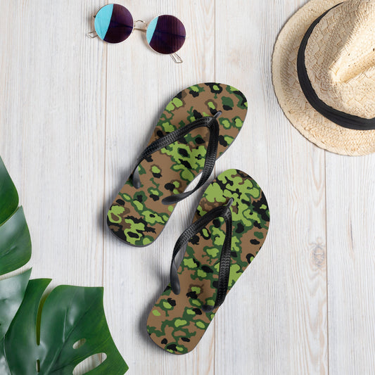 German Oak Leaf Eichenlaubmuster Spring CAMO Flip-Flops - S