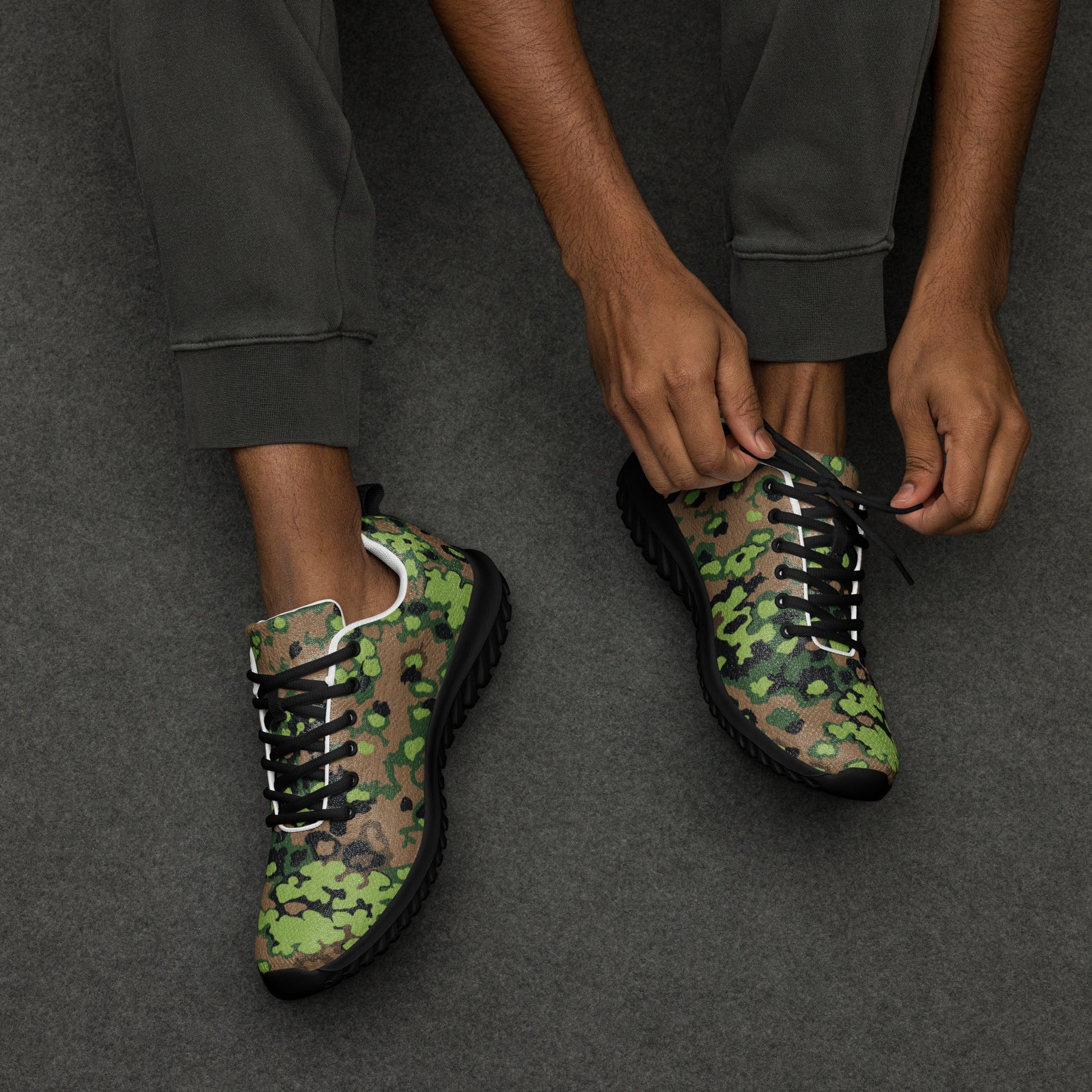 German Oak Leaf Eichenlaubmuster Spring CAMO Mens Athletic Shoes