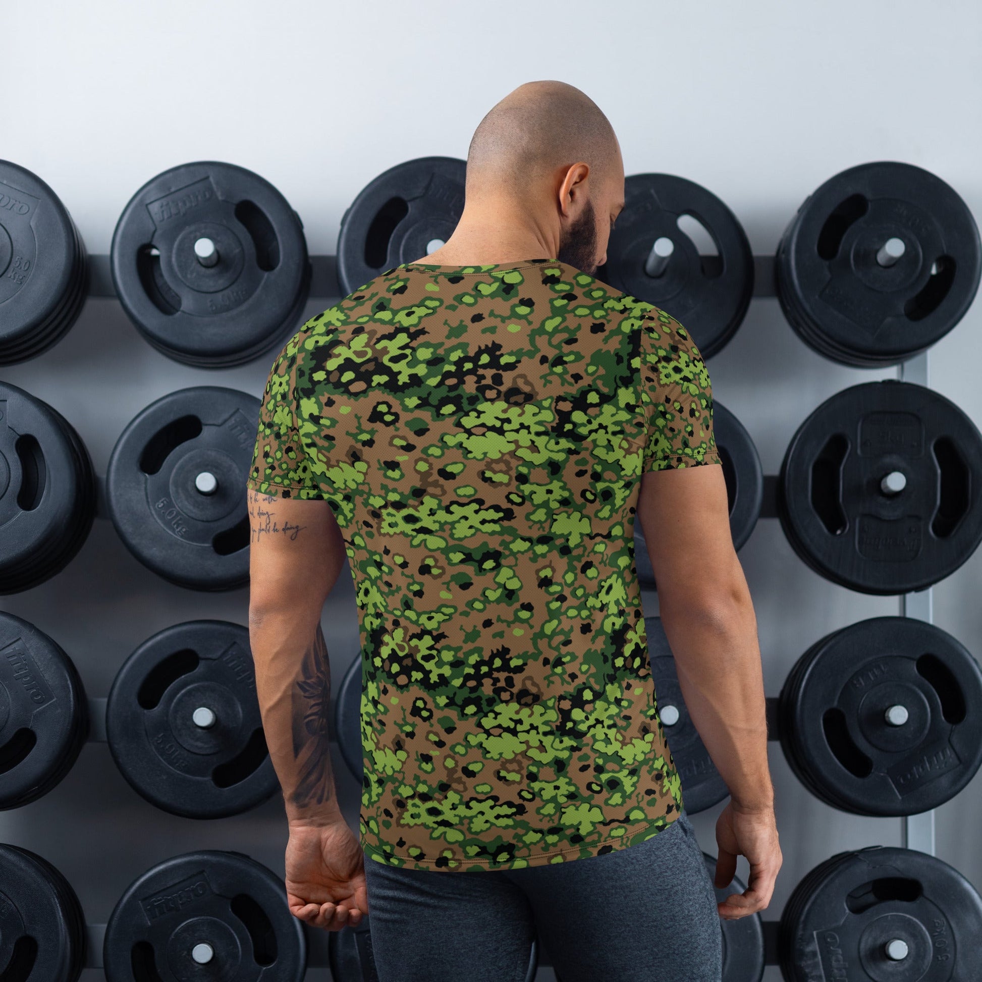 German Oak Leaf Eichenlaubmuster Spring CAMO Mens Athletic T-shirt - T-Shirts