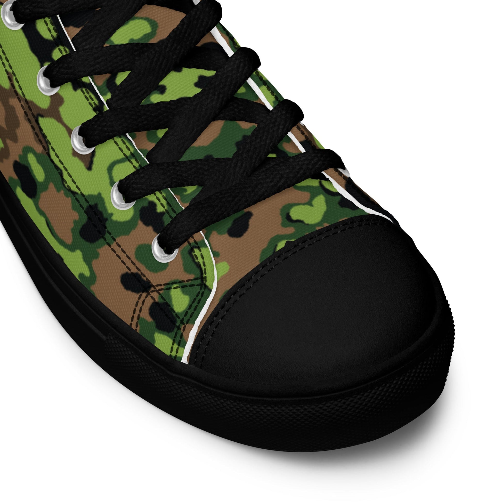 German Oak Leaf Eichenlaubmuster Spring CAMO Mens High-Top Canvas Shoes