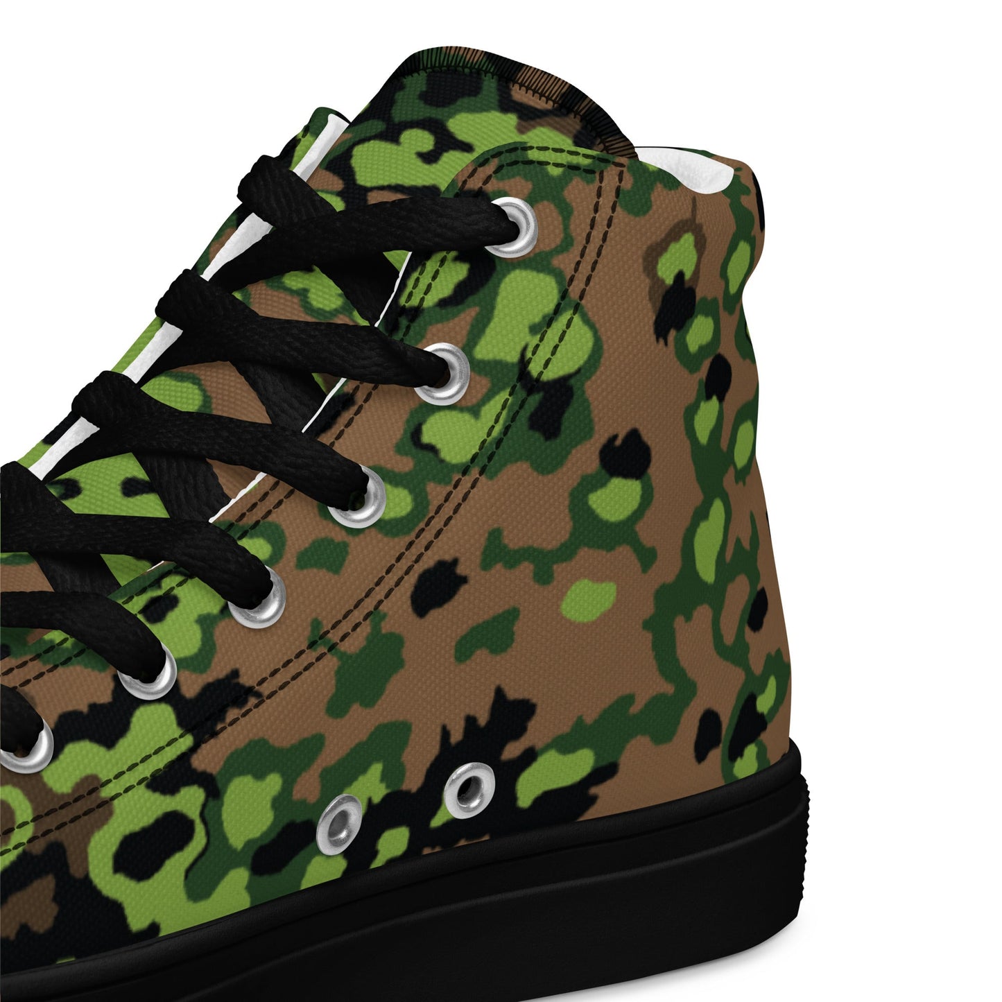 German Oak Leaf Eichenlaubmuster Spring CAMO Mens High-Top Canvas Shoes