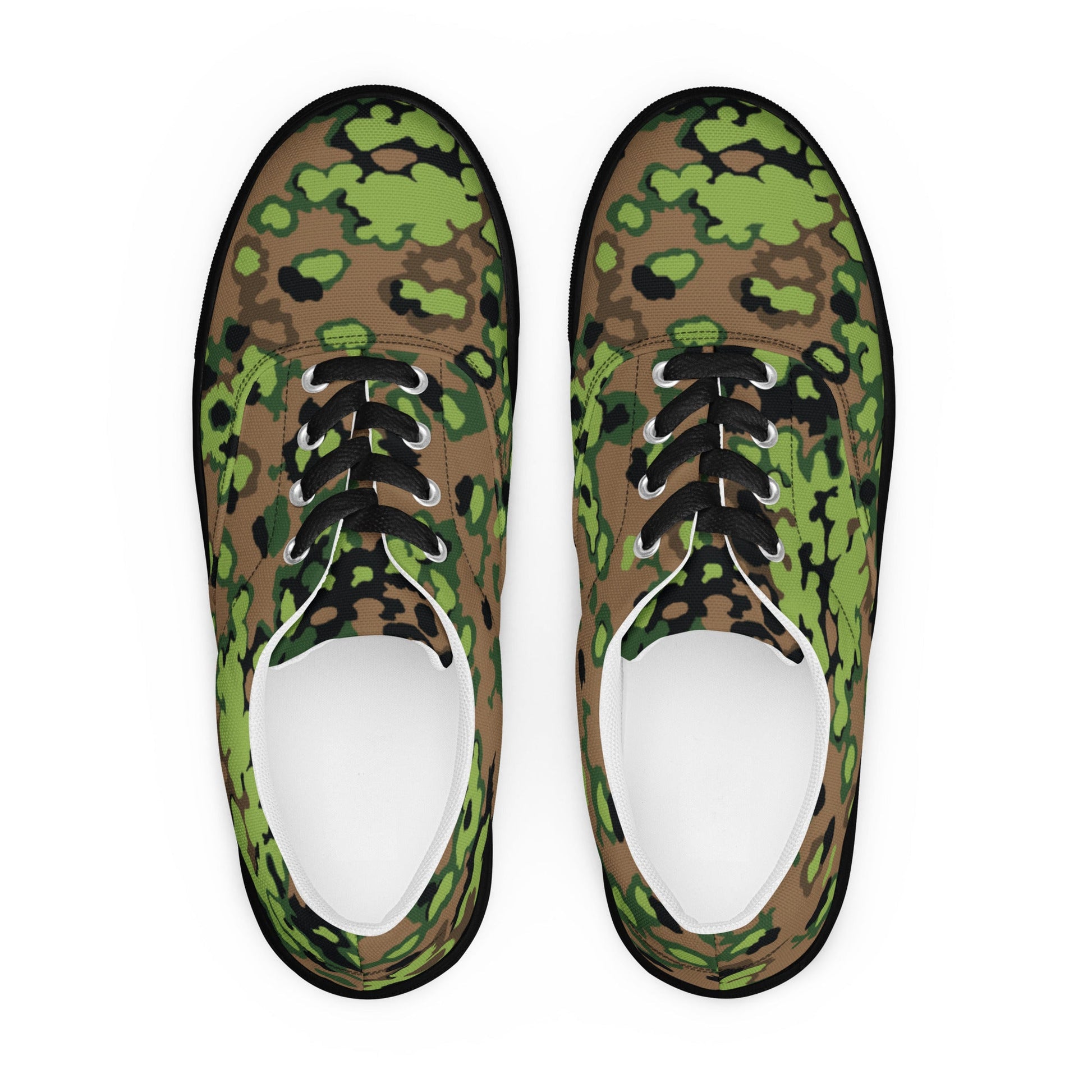 German Oak Leaf Eichenlaubmuster Spring CAMO Mens Lace-Up Canvas Shoes - Lace-up