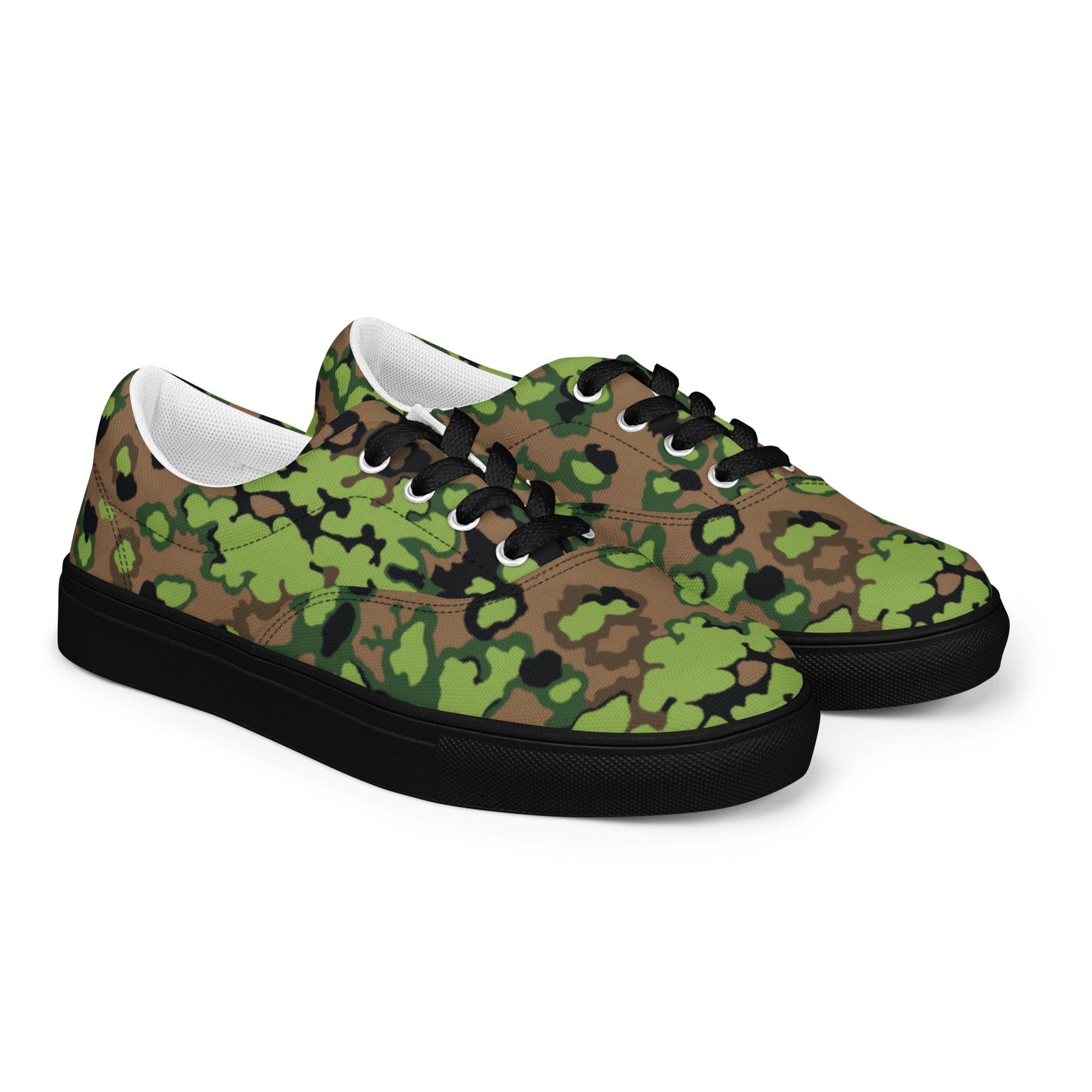 German Oak Leaf Eichenlaubmuster Spring CAMO Mens Lace-Up Canvas Shoes - Lace-up