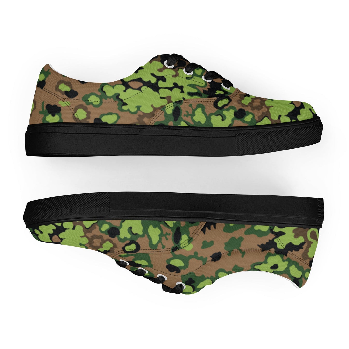 German Oak Leaf Eichenlaubmuster Spring CAMO Mens Lace-Up Canvas Shoes - Lace-up