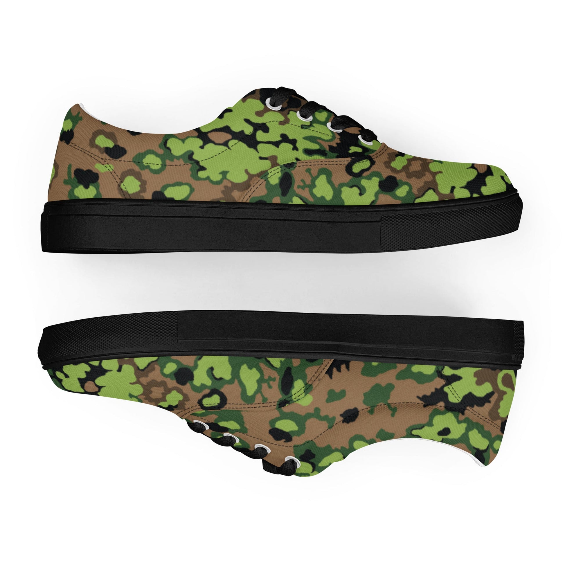 German Oak Leaf Eichenlaubmuster Spring CAMO Mens Lace-Up Canvas Shoes - Lace-up