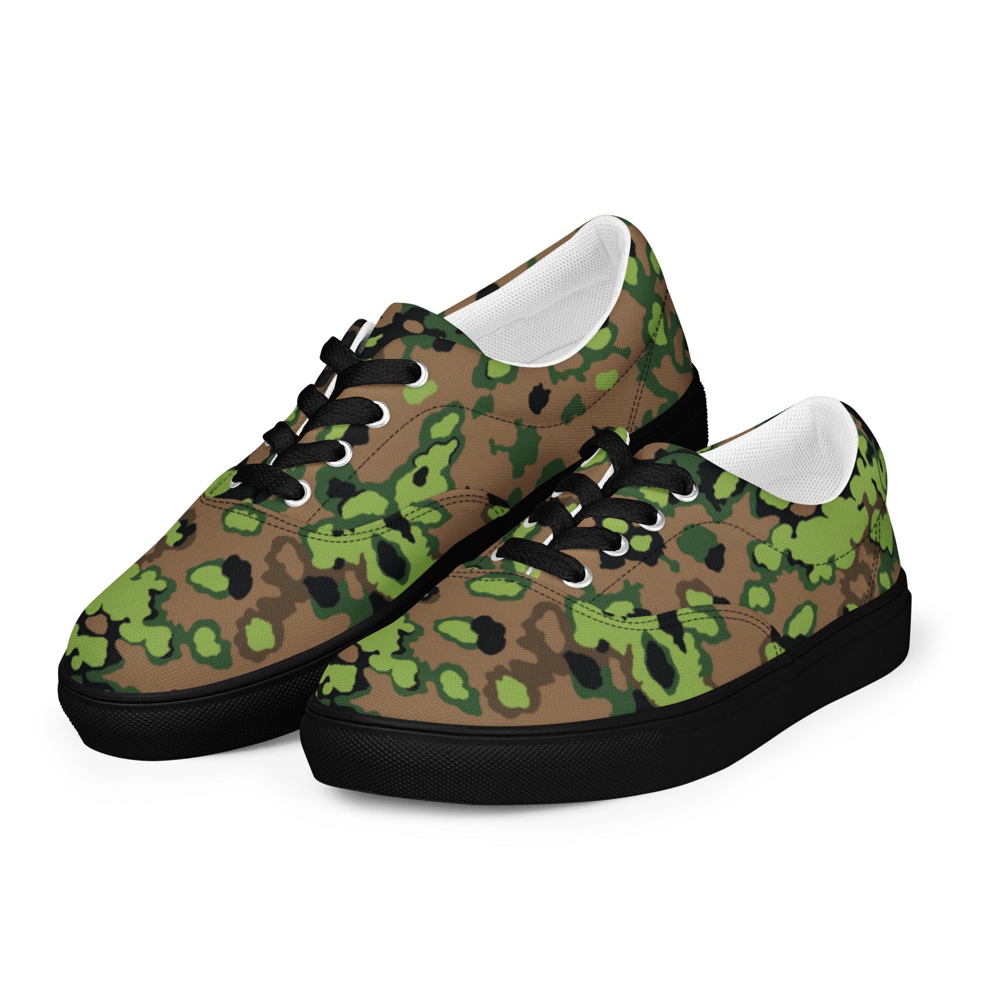 German Oak Leaf Eichenlaubmuster Spring CAMO Mens Lace-Up Canvas Shoes - Lace-up
