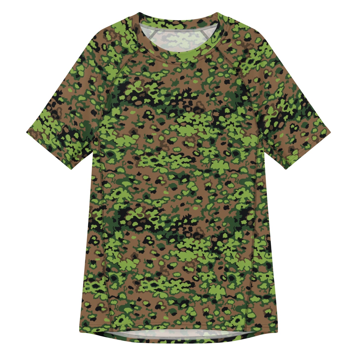 German Oak Leaf Eichenlaubmuster Spring CAMO Mens Short-Sleeve Rash Guard - 2XS