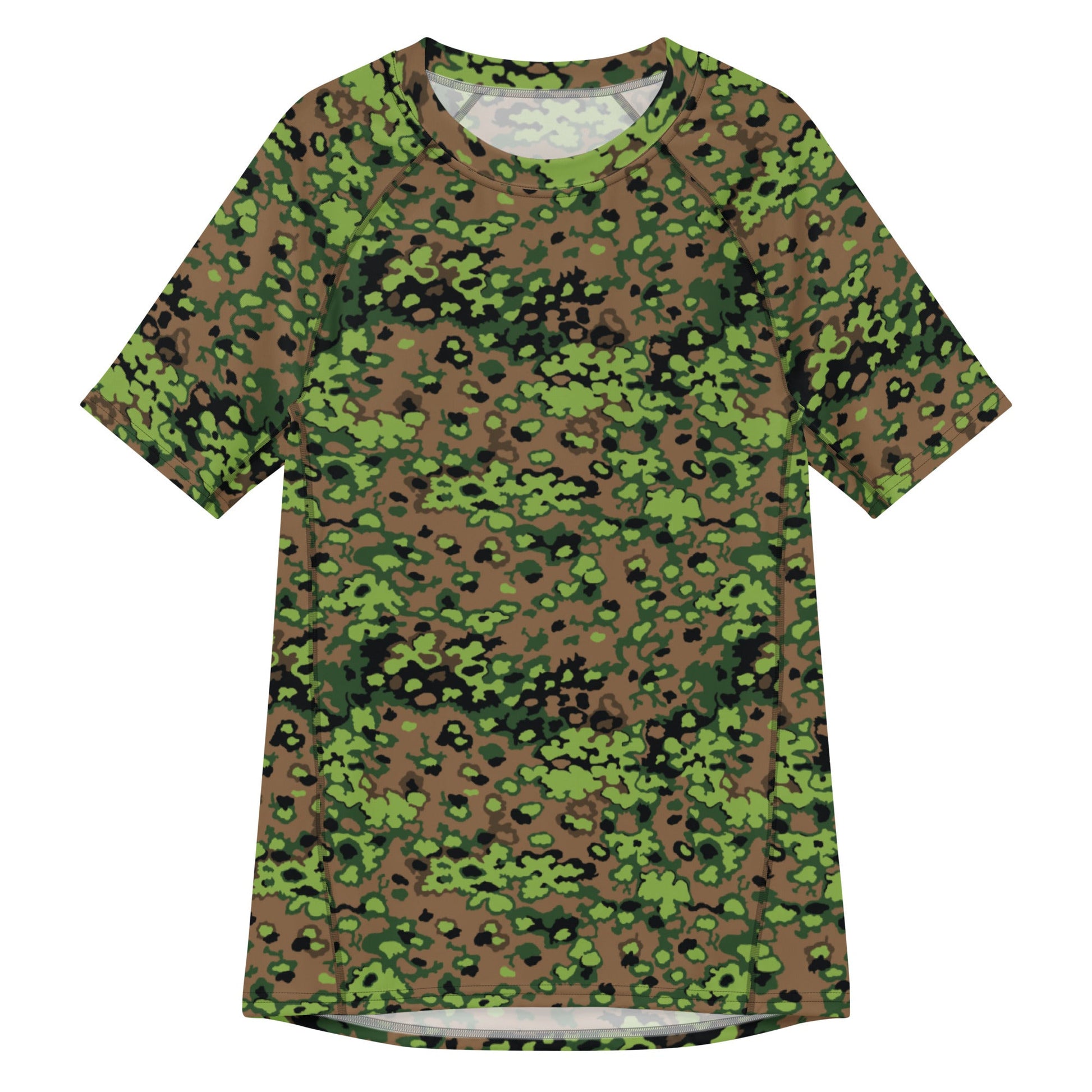 German Oak Leaf Eichenlaubmuster Spring CAMO Mens Short-Sleeve Rash Guard - 2XS