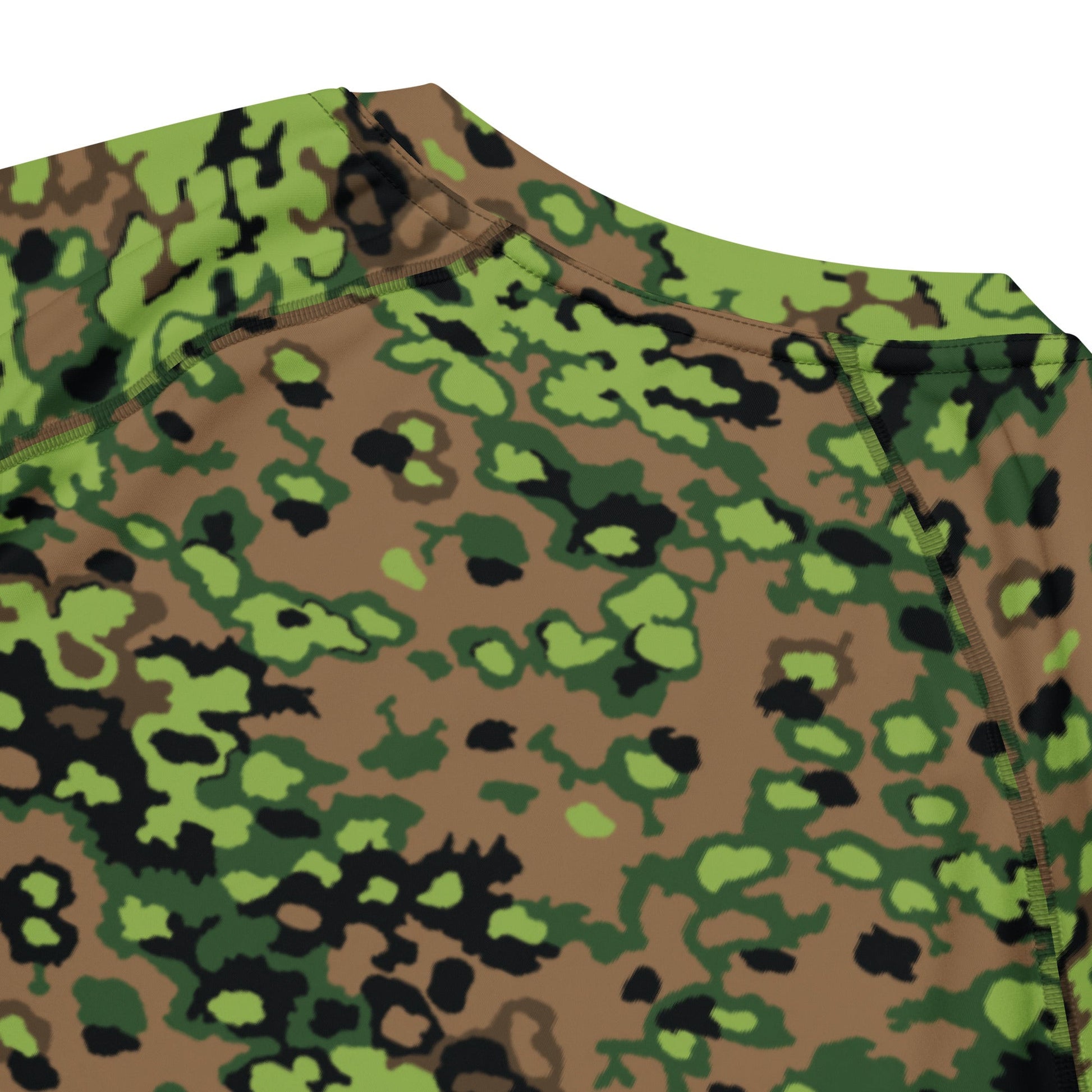 German Oak Leaf Eichenlaubmuster Spring CAMO Mens Short-Sleeve Rash Guard