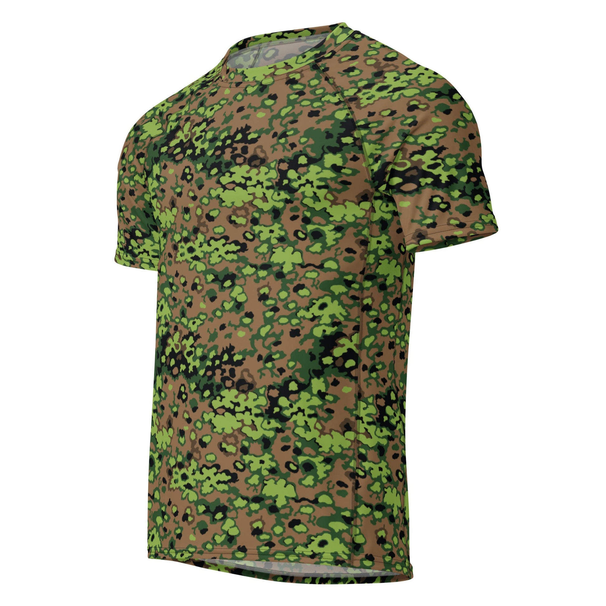 German Oak Leaf Eichenlaubmuster Spring CAMO Mens Short-Sleeve Rash Guard