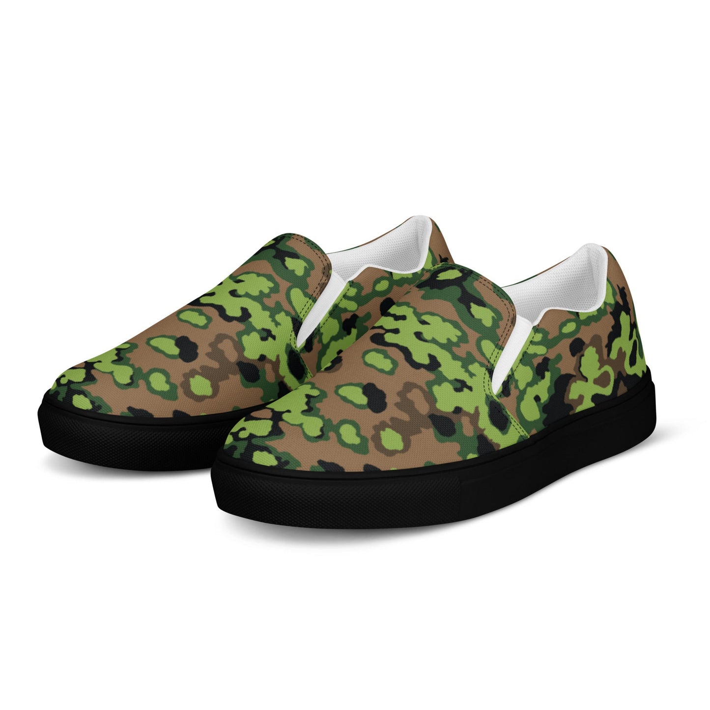 German Oak Leaf Eichenlaubmuster Spring CAMO Mens Slip-On Canvas Shoes