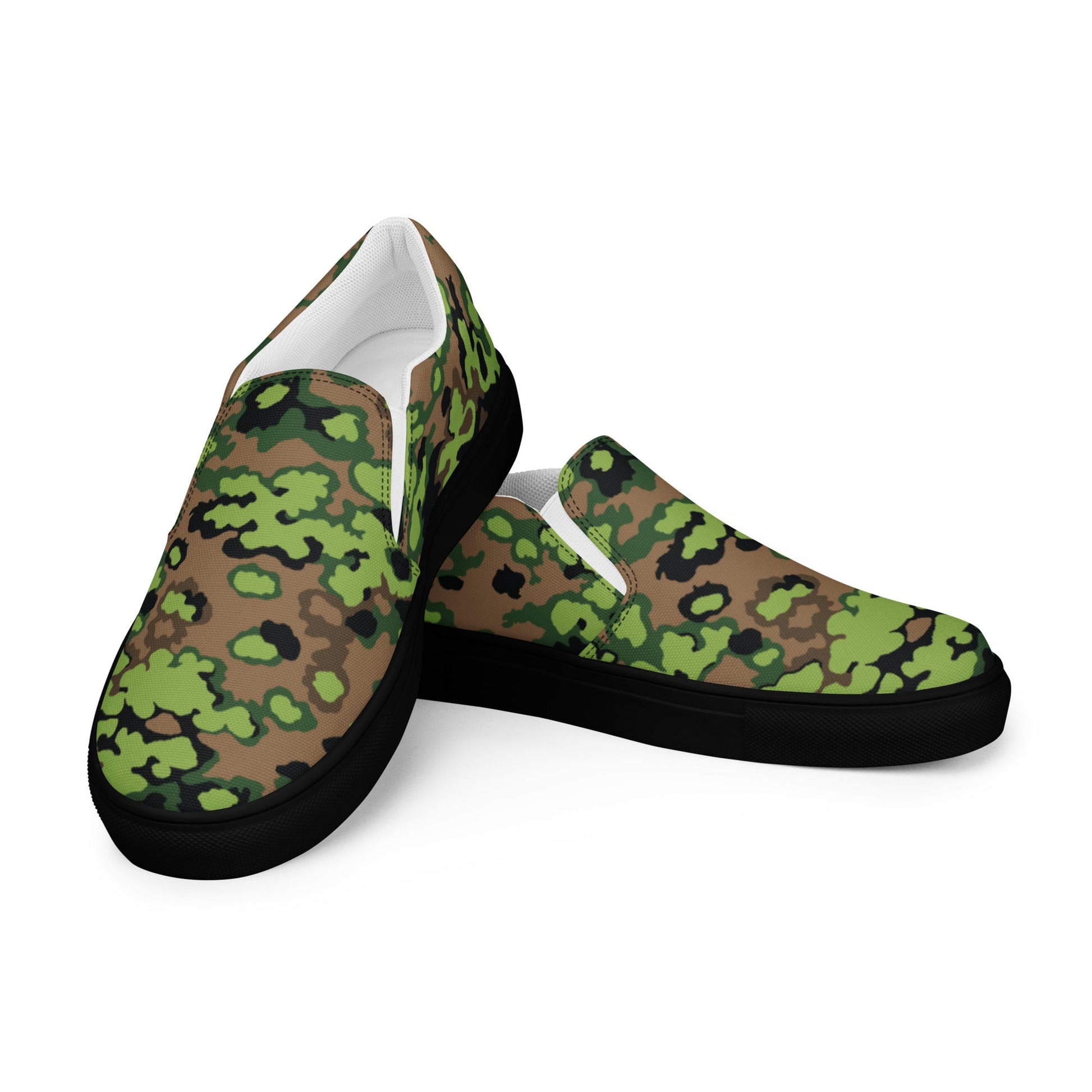 German Oak Leaf Eichenlaubmuster Spring CAMO Mens Slip-On Canvas Shoes