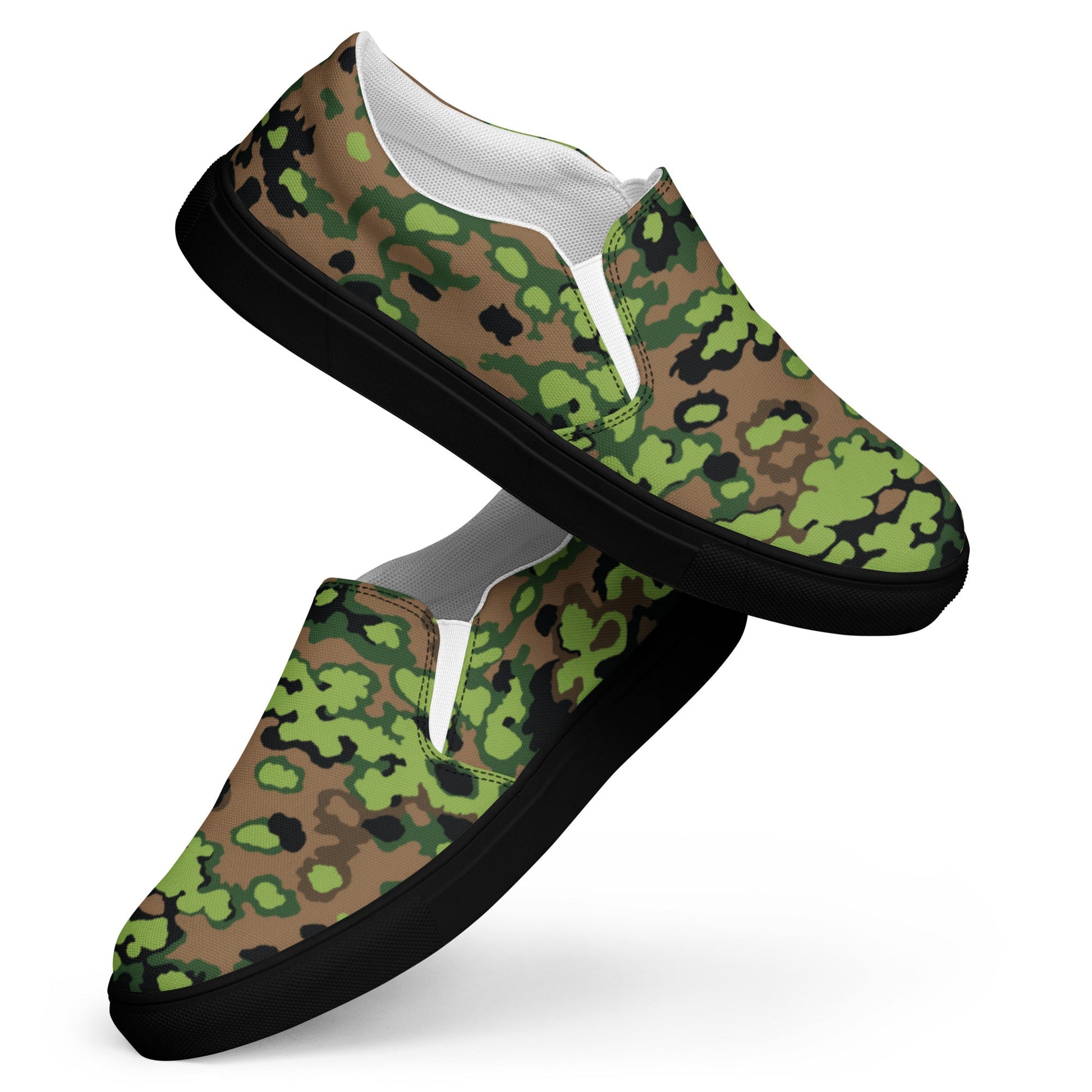 German Oak Leaf Eichenlaubmuster Spring CAMO Mens Slip-On Canvas Shoes