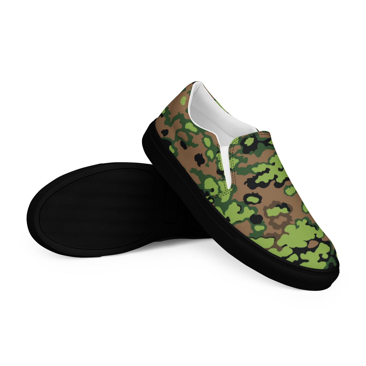 German Oak Leaf Eichenlaubmuster Spring CAMO Mens Slip-On Canvas Shoes - 5