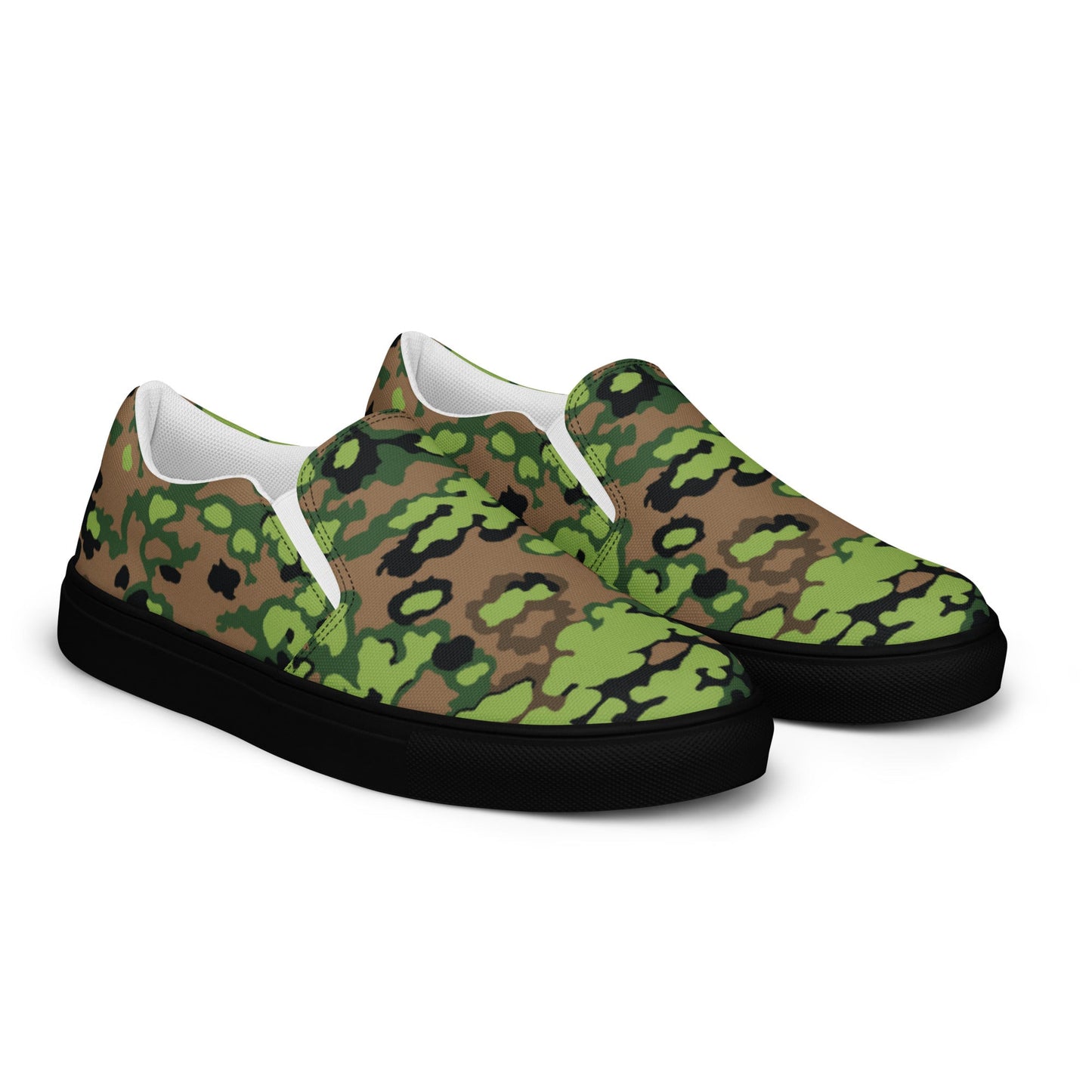 German Oak Leaf Eichenlaubmuster Spring CAMO Mens Slip-On Canvas Shoes