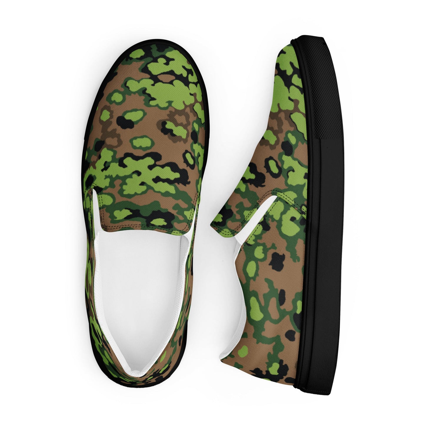 German Oak Leaf Eichenlaubmuster Spring CAMO Mens Slip-On Canvas Shoes