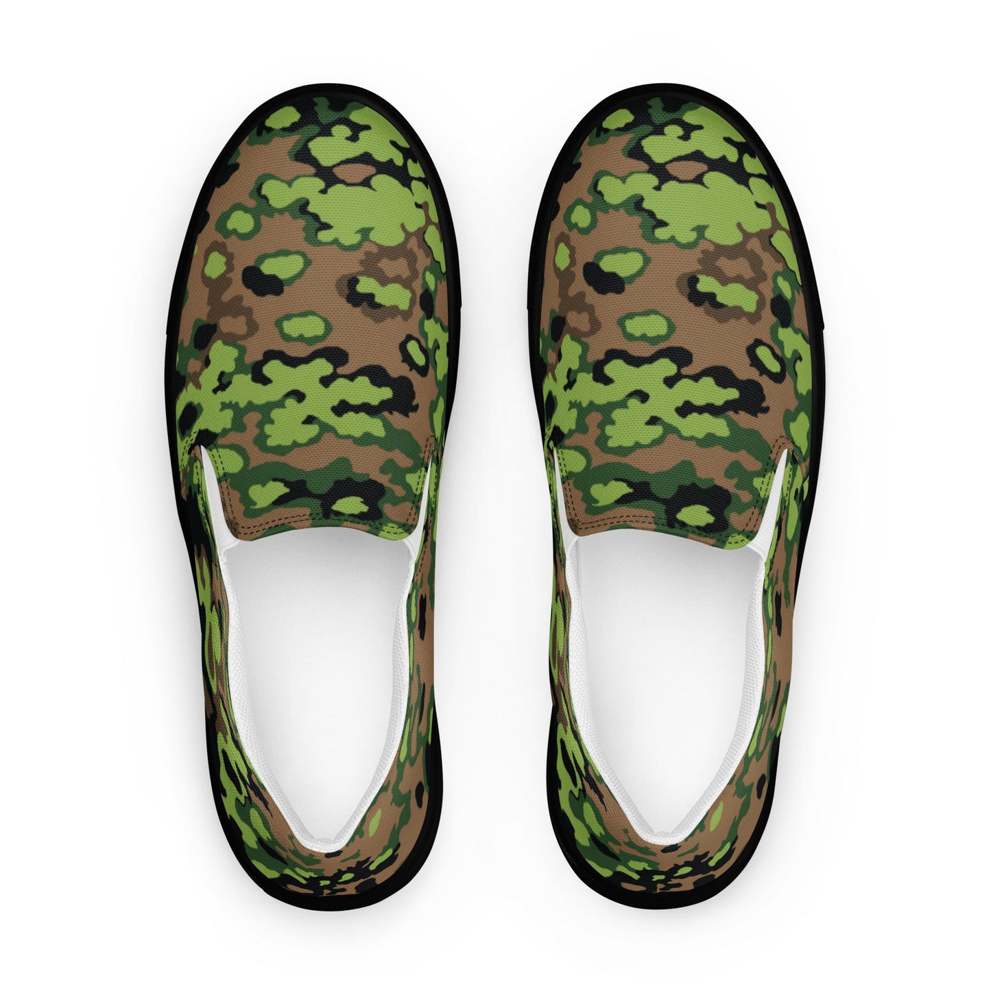 German Oak Leaf Eichenlaubmuster Spring CAMO Mens Slip-On Canvas Shoes