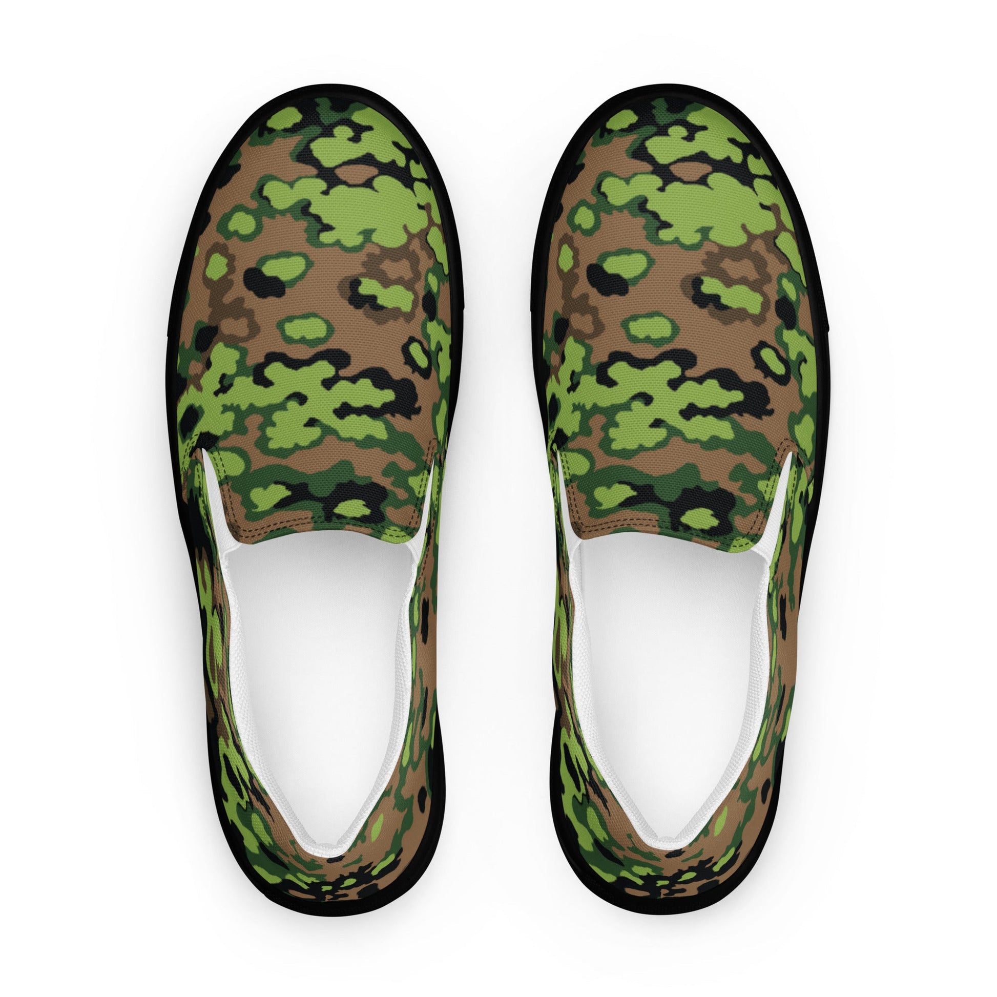 German Oak Leaf Eichenlaubmuster Spring CAMO Mens Slip-On Canvas Shoes