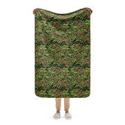 Oak Leaf Eichenlaubmuster Spring CAMO Sherpa Blanket - 37″×57″