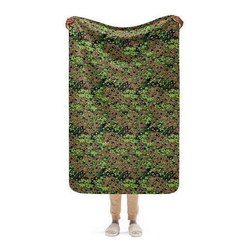 Oak Leaf Eichenlaubmuster Spring CAMO Sherpa Blanket - 37″×57″