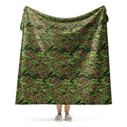 Oak Leaf Eichenlaubmuster Spring CAMO Sherpa Blanket - 60″×80″