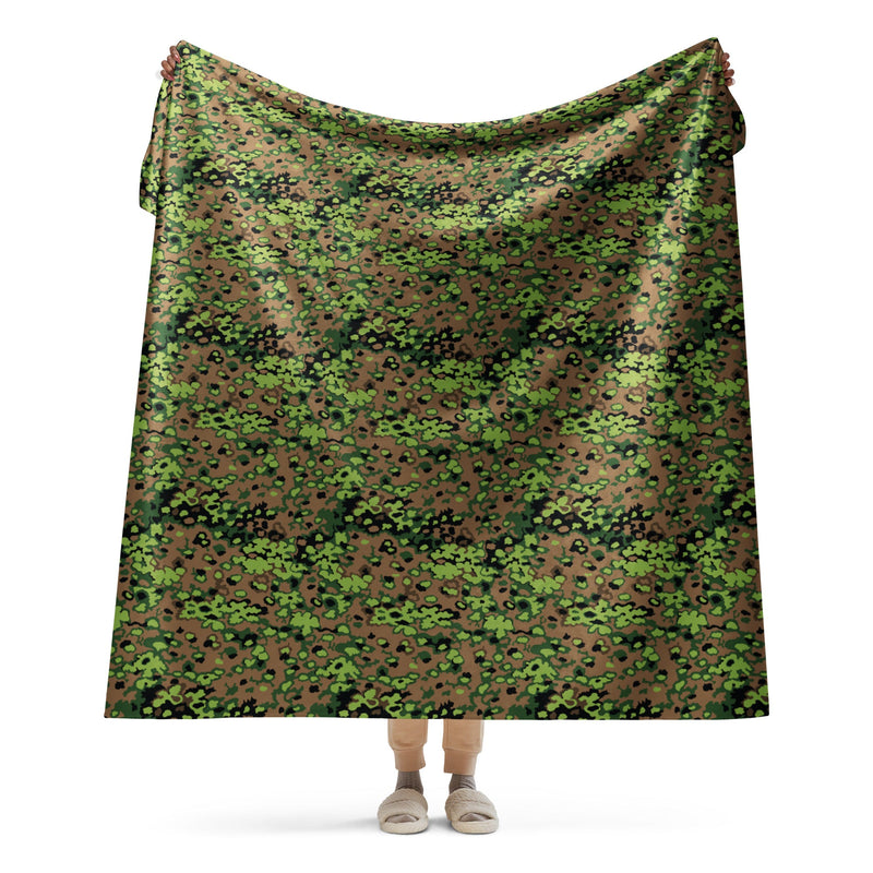 Oak Leaf Eichenlaubmuster Spring CAMO Sherpa Blanket - 60″×80″