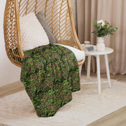 Oak Leaf Eichenlaubmuster Spring CAMO Sherpa Blanket