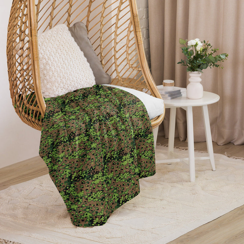 Oak Leaf Eichenlaubmuster Spring CAMO Sherpa Blanket