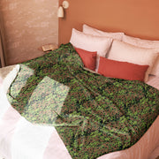 Oak Leaf Eichenlaubmuster Spring CAMO Sherpa Blanket