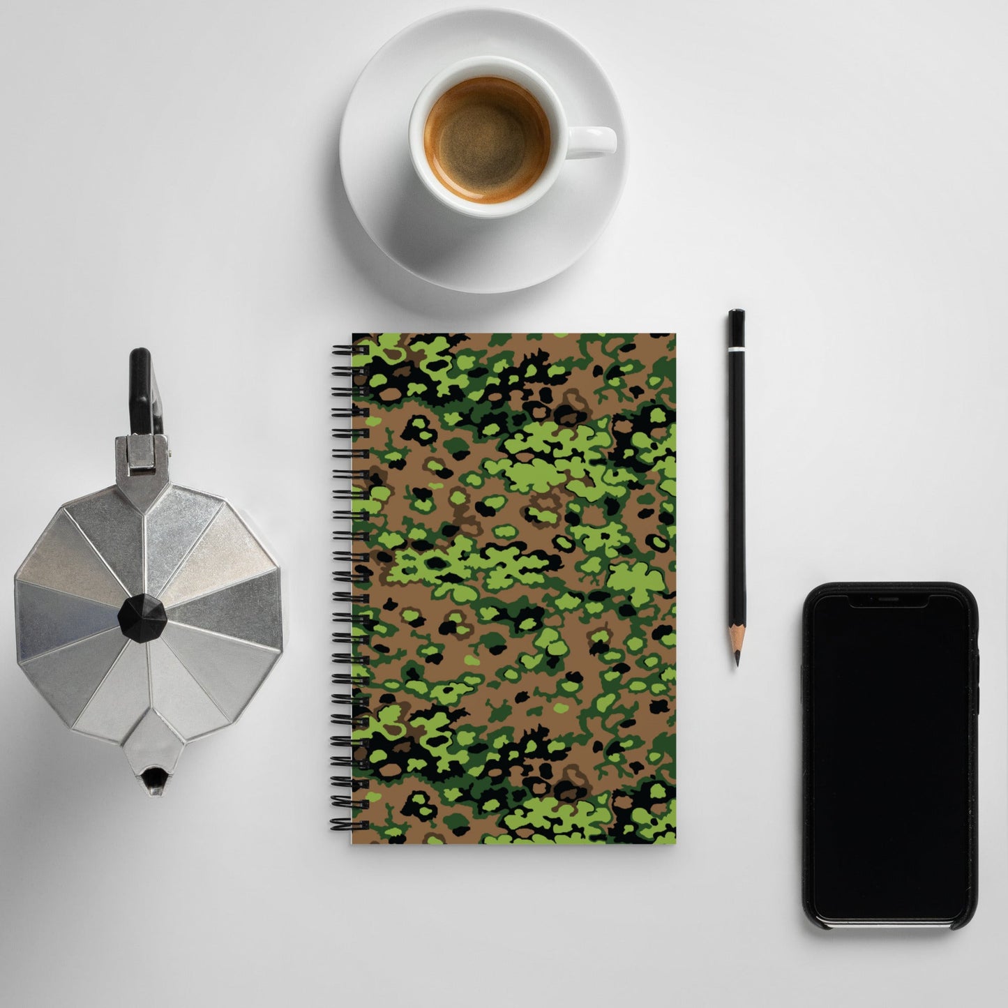 German Oak Leaf Eichenlaubmuster Spring CAMO Spiral Notebook