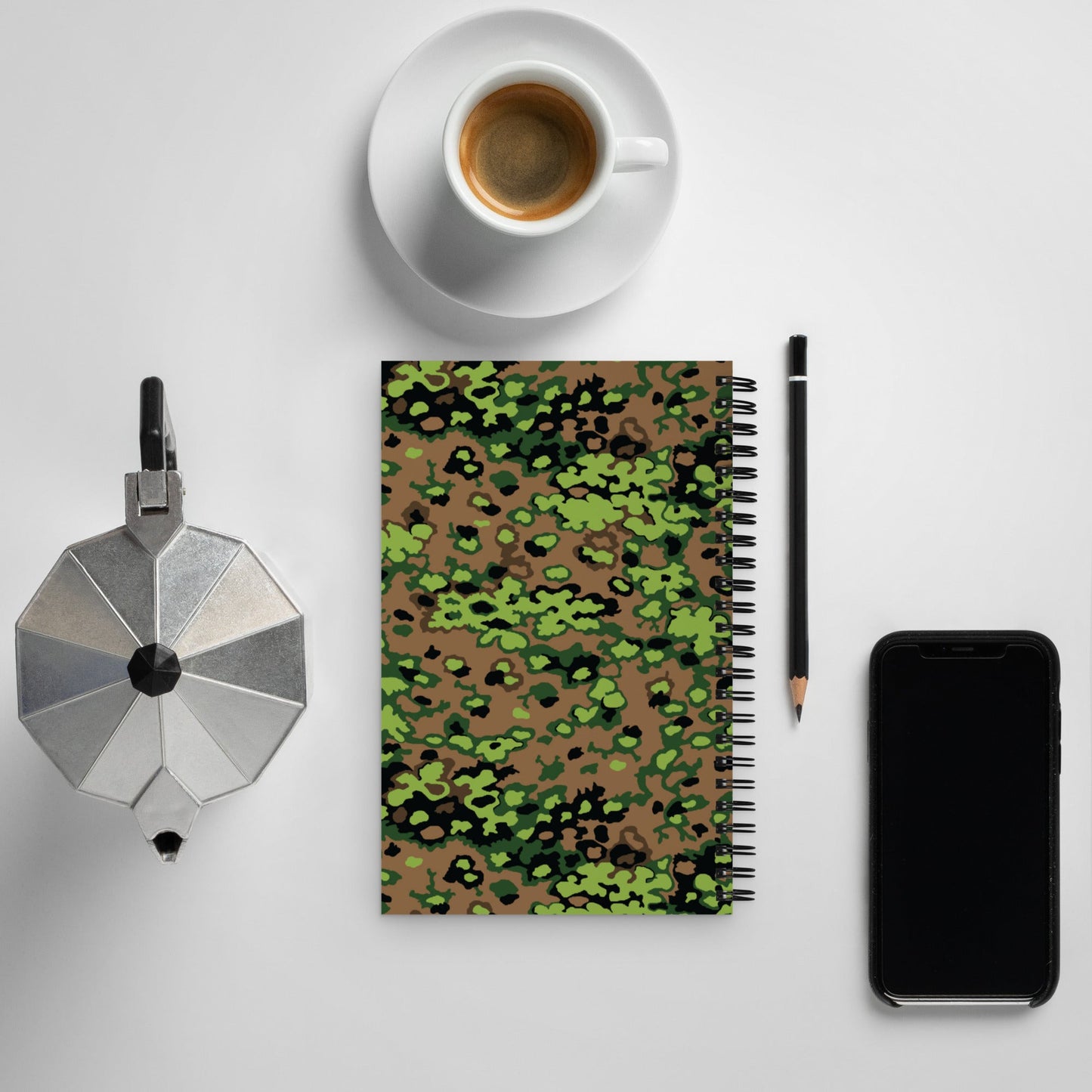 German Oak Leaf Eichenlaubmuster Spring CAMO Spiral Notebook