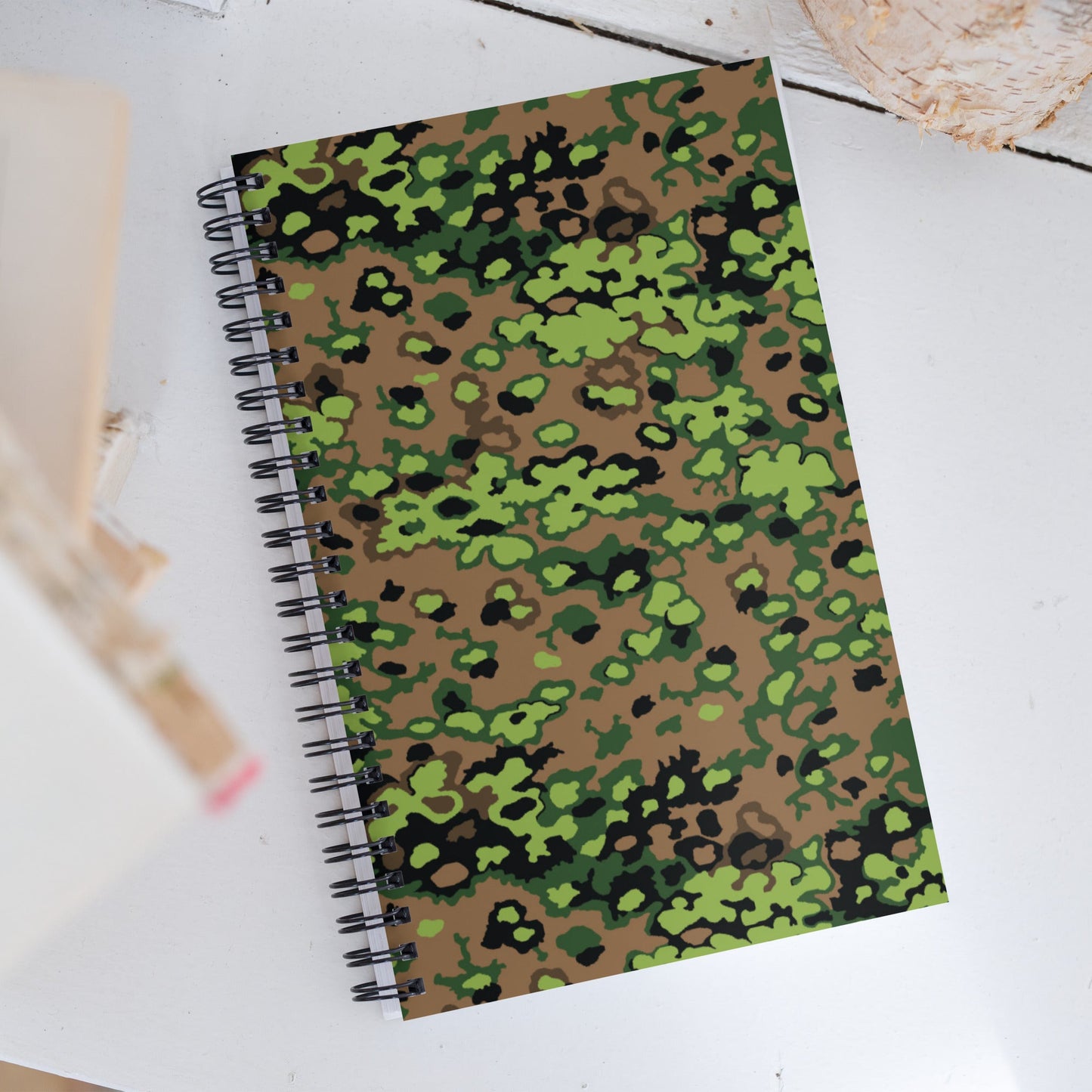 German Oak Leaf Eichenlaubmuster Spring CAMO Spiral Notebook