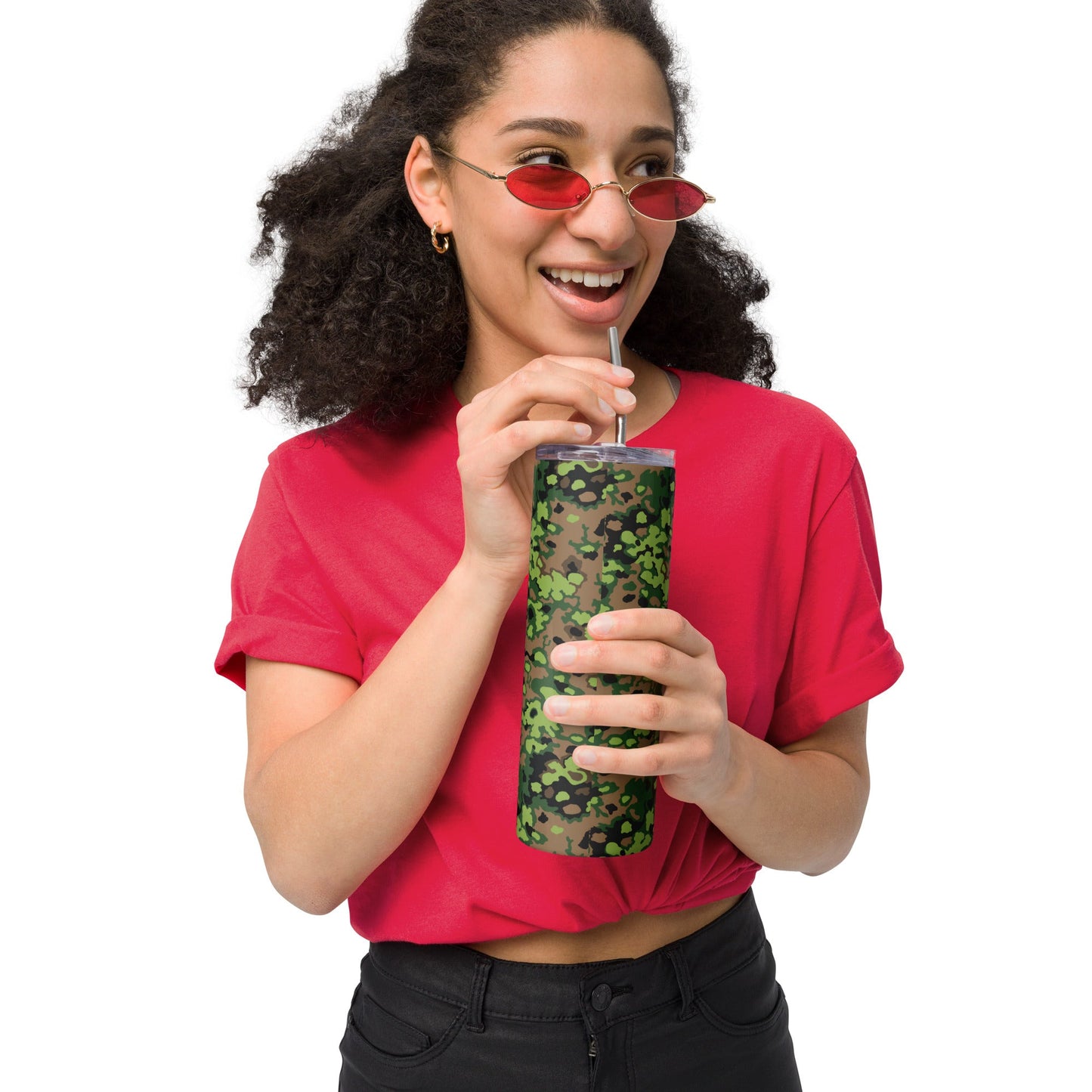 German Oak Leaf Eichenlaubmuster Spring CAMO Stainless Steel Tumbler