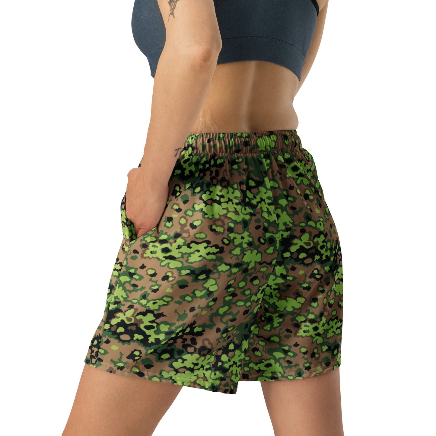 German Oak Leaf Eichenlaubmuster Spring CAMO Unisex Athletic Long Shorts