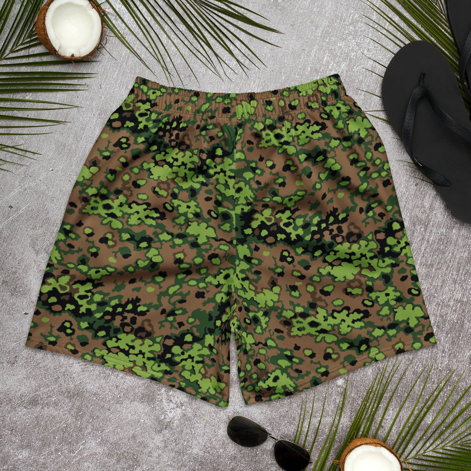 German Oak Leaf Eichenlaubmuster Spring CAMO Unisex Athletic Long Shorts