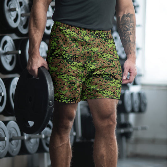 German Oak Leaf Eichenlaubmuster Spring CAMO Unisex Athletic Long Shorts - XS