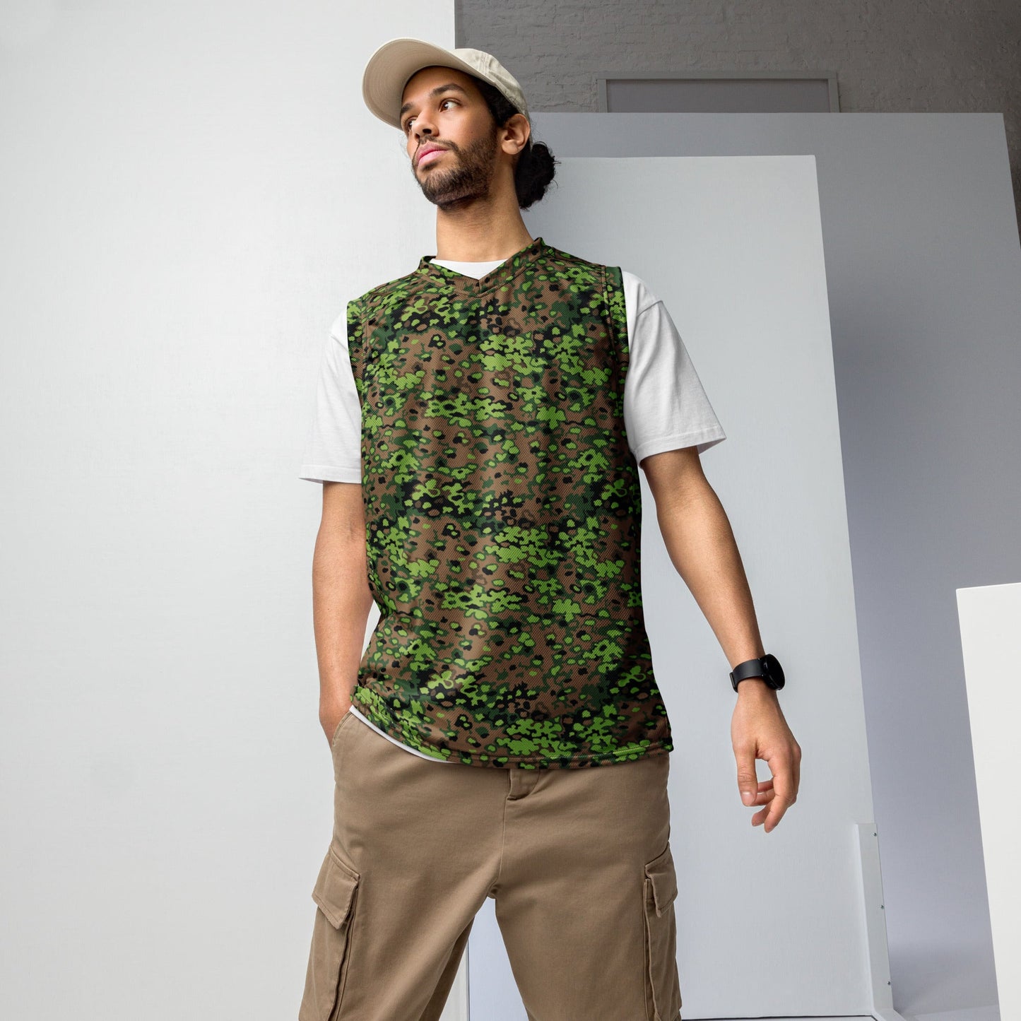 German Oak Leaf Eichenlaubmuster Spring CAMO Unisex Basketball Jersey - 2XS