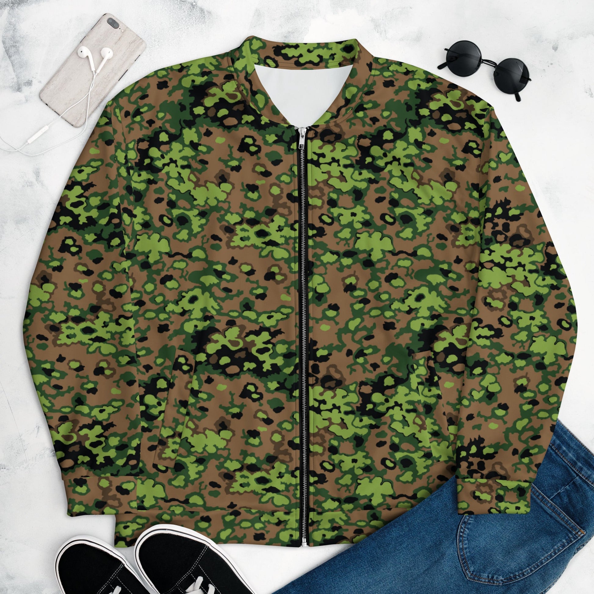 German Oak Leaf Eichenlaubmuster Spring CAMO Unisex Bomber Jacket - Jackets