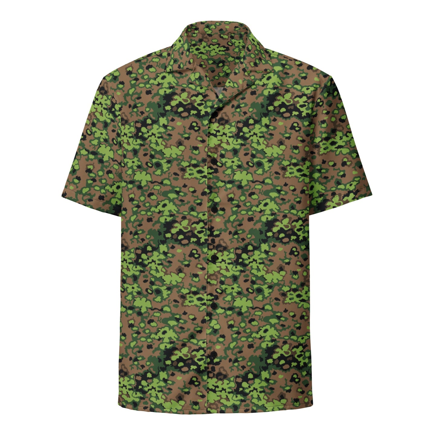 German Oak Leaf Eichenlaubmuster Spring CAMO Unisex Short-Sleeve Button Shirt
