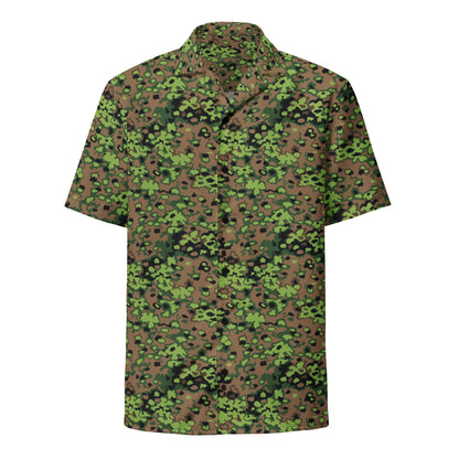 German Oak Leaf Eichenlaubmuster Spring CAMO Unisex Short-Sleeve Button Shirt