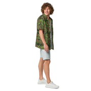 Oak Leaf Eichenlaubmuster Spring CAMO Unisex Short-Sleeve Button Shirt - Button-Up