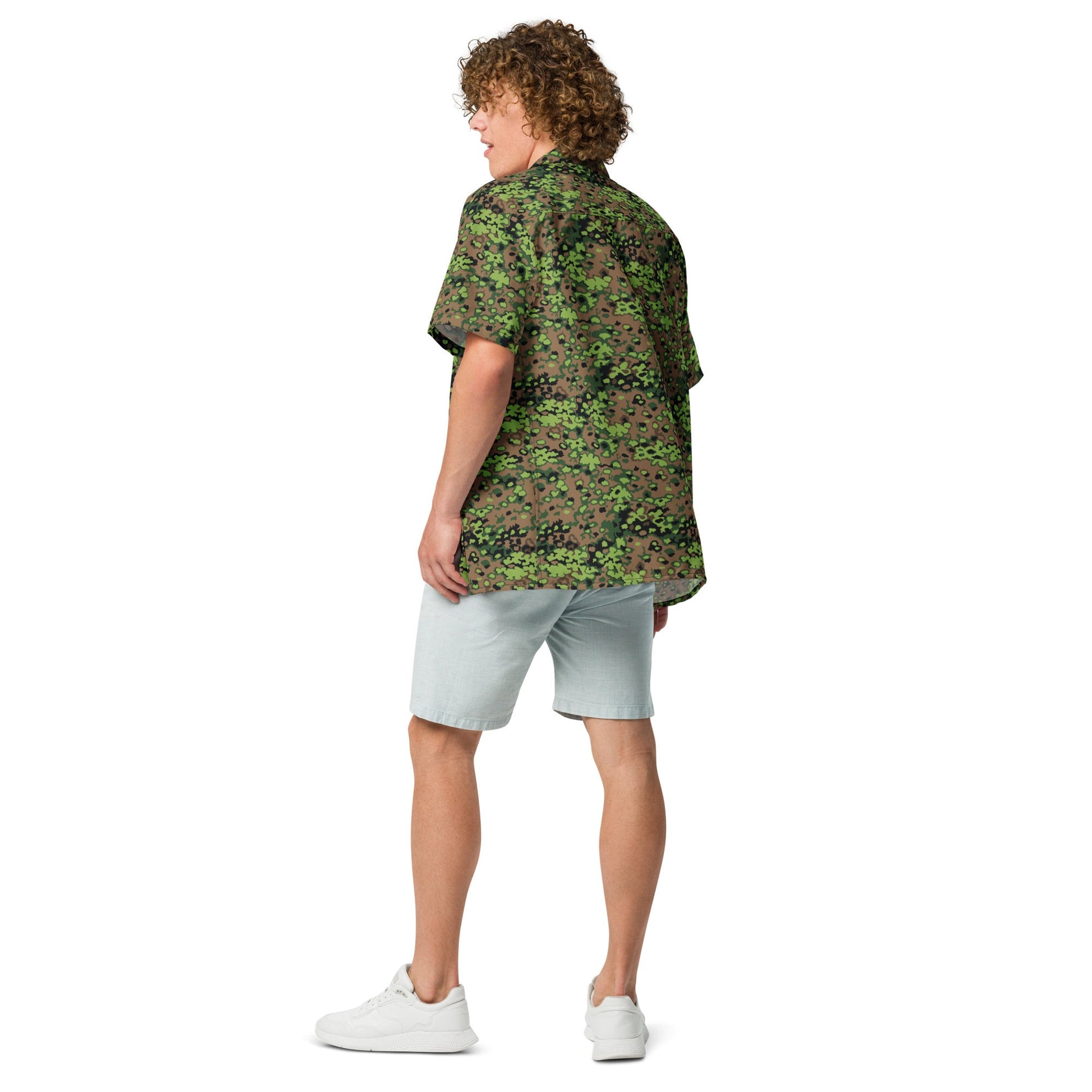 German Oak Leaf Eichenlaubmuster Spring CAMO Unisex Short-Sleeve Button Shirt