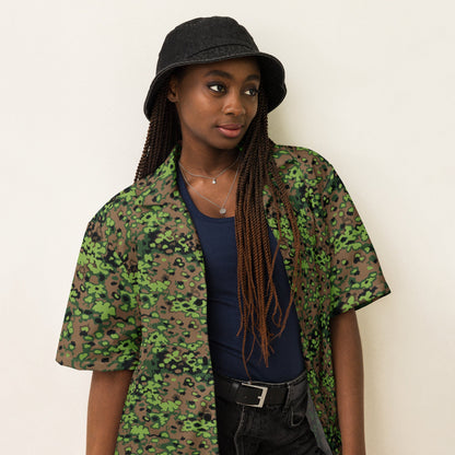 German Oak Leaf Eichenlaubmuster Spring CAMO Unisex Short-Sleeve Button Shirt
