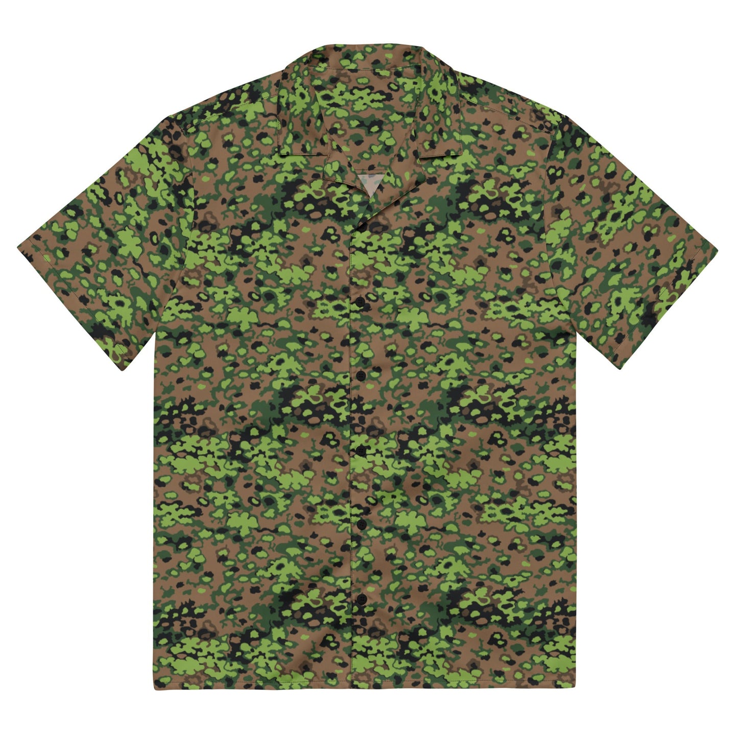 German Oak Leaf Eichenlaubmuster Spring CAMO Unisex Short-Sleeve Button Shirt