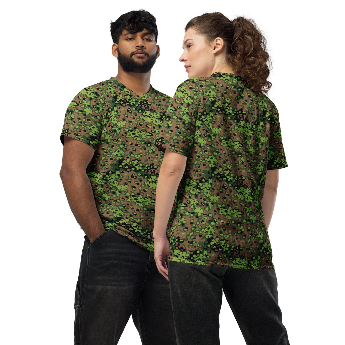 German Oak Leaf Eichenlaubmuster Spring CAMO Unisex Sports Jersey - 2XS