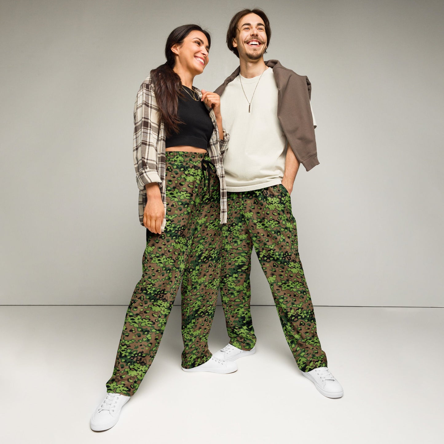 German Oak Leaf Eichenlaubmuster Spring CAMO Unisex Wide-Leg Joggers - 2XS