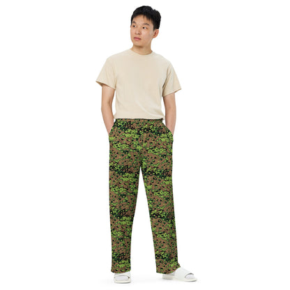 German Oak Leaf Eichenlaubmuster Spring CAMO Unisex Wide-Leg Leisure Pants