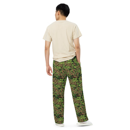 German Oak Leaf Eichenlaubmuster Spring CAMO Unisex Wide-Leg Leisure Pants