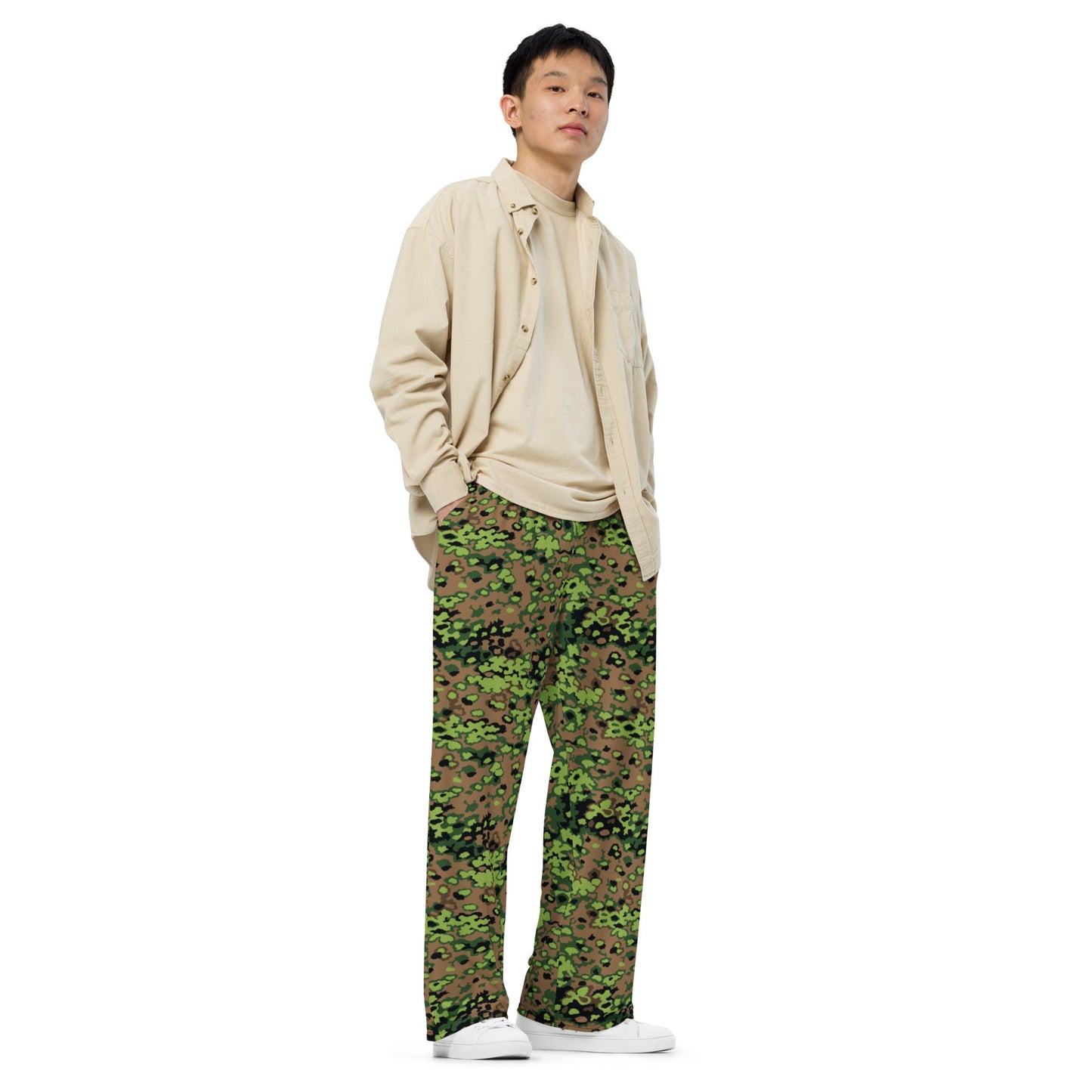 German Oak Leaf Eichenlaubmuster Spring CAMO unisex wide-leg pants - Wide-leg Pants